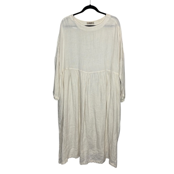 knee length dresses for ladies Helena One Shoulder Linen Mini Dress / Natural Beige | Meshki main image 1